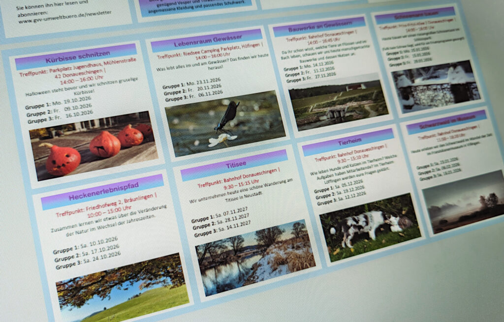 Naturerlebnisgruppen: Tadaaa, das neue Winterprogramm ist da!